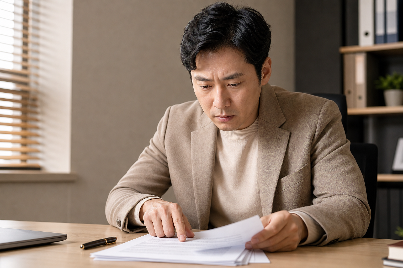 표시 문구의 위치와 표현을 다시 정리하는 모습